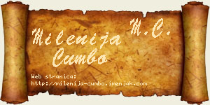 Milenija Cumbo vizit kartica